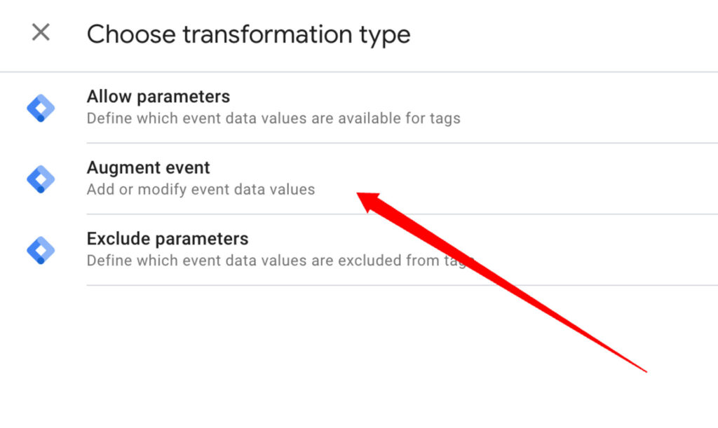 Transformation - augment event